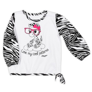Nicol Bluzka Zebra R.98 Z Długim Rękawem