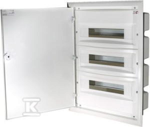 Rozdzielnica podtynkowa, drzwi metalowe, IP40, ERP18-3