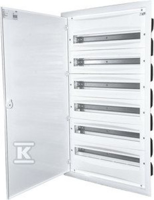 Rozdzielnica podtynkowa, drzwi metalowe, IP40, ERP24-6