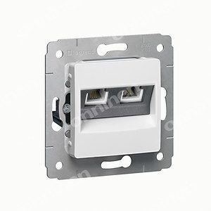 Gniazdo 2xRJ45 UTP kat6 Cariva biała