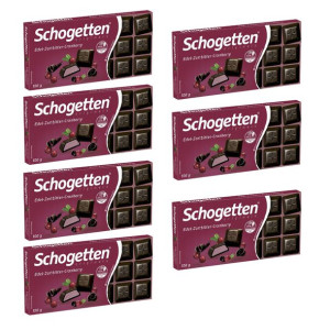 7x  Schogetten Gorzka Czekolada o smaku żurawiny 100g