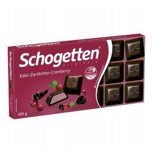 Schogetten Gorzka Czekolada o smaku żurawiny 100g