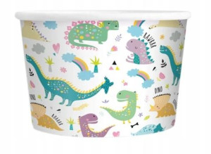 Kubek Kubki na lody Dinozaury 6 sztuk Urodziny