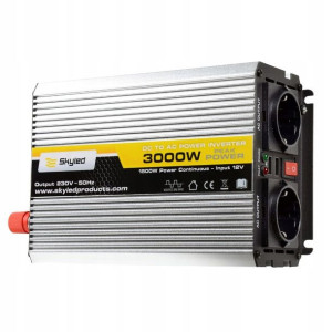 Skyled Przetwornica Samochodowa Sinusoida Modyfikowana 3000w 12v 230v Usb