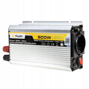 Skyled Przetwornica Samochodowa 800w Pełny Sinus 12v 230v Usb