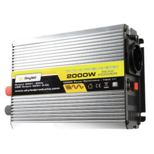 Skyled Przetwornica Samochodowa 2000w Pełny Sinus 24v 230v Usb