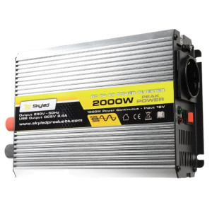 Skyled Przetwornica Samochodowa 2000w Pełny Sinus 12v 230v Usb