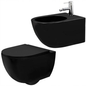 Misa WC + Bidet Rea Carlo Black Rimless