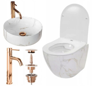 Misa WC Carlo Aiax + Umywalka Sami + Bateria Korek