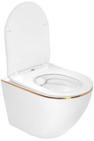 Misa WC Złota Carlo Mini Gold Edge Rea Rimless