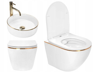 WC Carlo Gold Edge Umywalka Nablatowa Sami Rea