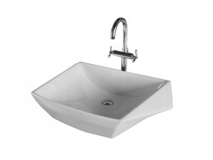 Umywalka Ceramiczna Nablatowa Biała LUCY - REA