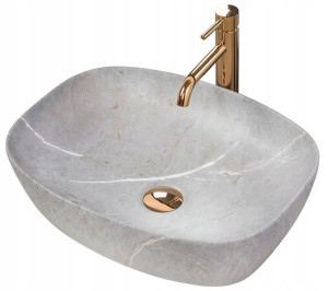 Umywalka Ceramiczna Nablatowa FREJA GREY STONE