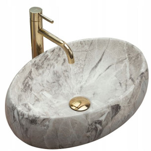 Umywalka Ceramiczna Nablatowa LINDA Stone