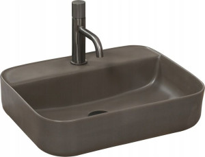 Umywalka Ceramiczna Nablatowa MARTINA Grey Mat
