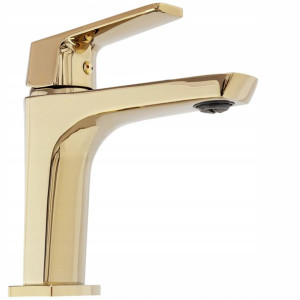 Bateria Umywalkowa Rusel Rea 17 cm Kran Złota