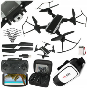 DRON Składany Kamera Wifi NA ŻYWO Kompas GOGLE