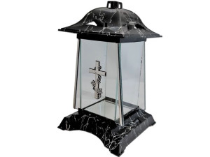 Znicz Lampion Kpl3 Czarno-biały