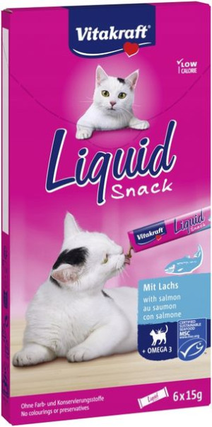 VITAKRAFT Kot Liquid Snack przysmak łosoś 6x15g