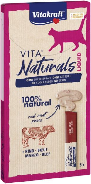 VITAKRAFT Kot Liquid Snack Naturals Wołowina 5x15g