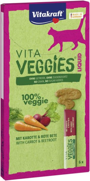 VITAKRAFT Kot Veggies Liquid marchew burak 6x15G
