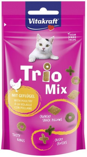 VITAKRAFT Trio Mix przysmak dla kota drób 60g