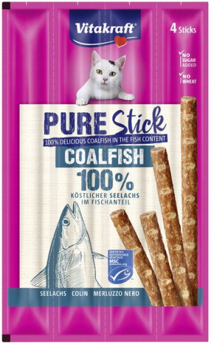 VITAKRAFT Kot Pure Stick czarniak 4x5g