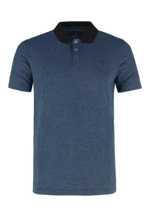 Męska Koszulka Polo W Paski Niebieska Volcano T-zelis 4xl