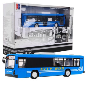 Autobus miejski Zdalnie sterowany Niebieski 1:20 Ruchome el  Dźwięki Światł