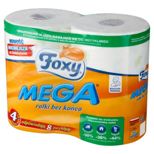 Papier toaletowy Foxy 3 warstwy 4 rolki