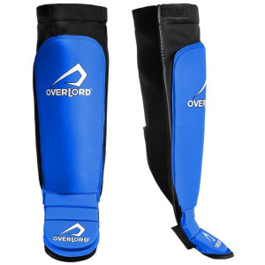 Ochraniacze na piszczele i stopy nagolenniki MMA Overlord Tounament Blue S