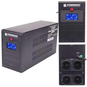 Zasilacz Awaryjny Ups Lcd 2000va 1200w 2x 9ah