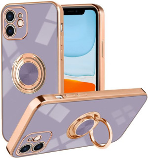 Etui Goldie Ring Holder Do Xiaomi Mi 10 Pro Fioletowe + Folia