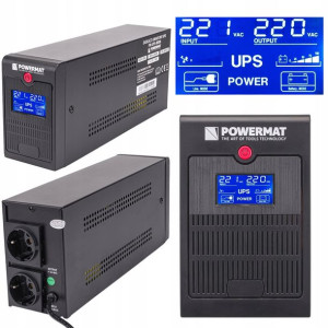 Powermat Zasilacz Awaryjny Ups Lcd 800va 480w 9ah