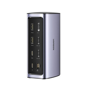 Stacja dokująca UGREEN CM555 HUB 12w1 USB-C - USB HDMI DP RJ45 AUX SD TF sz
