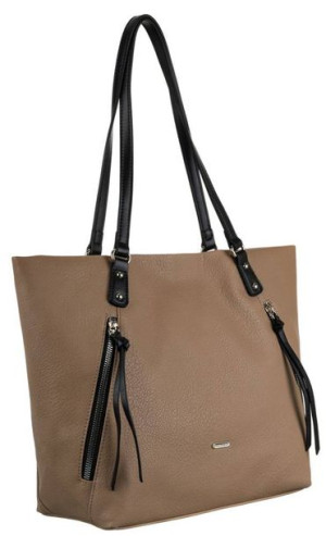 Lekka torebka damska typu tote bag z zewnętrznymi kieszonkami — David Jones
