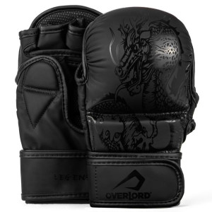 Rękawice MMA sparingowe treningowe chwytne Overlord Legend Czarne XL