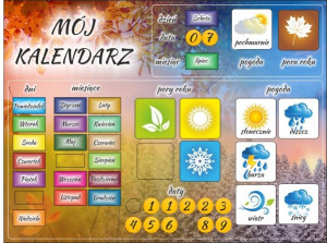 Kalendarz edukacyjny magnetyczny dla dziecka na lodówkę