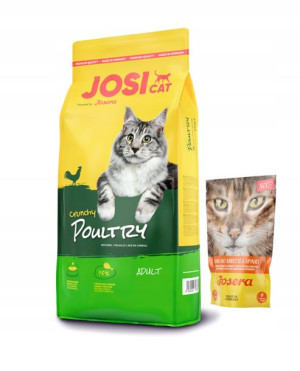 JOSERA JOSICAT Crunchy Poultry Drób 10kg + GRATIS