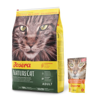 JOSERA Nature Cat karma bezzbożowa 10kg + GRATIS