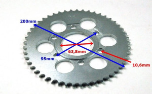 Zębatka 428-49t Motorower Zipp Pro 50