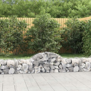 Kosze gabionowe, 3 szt, 200x50x40/60 cm, galwanizo