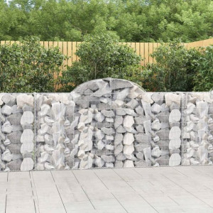 Kosze gabionowe, 18 szt, 200x30x100/120cm, galwani