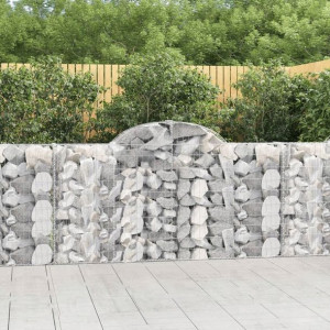 Kosze gabionowe, 11 szt, 200x30x100/120cm, galwani