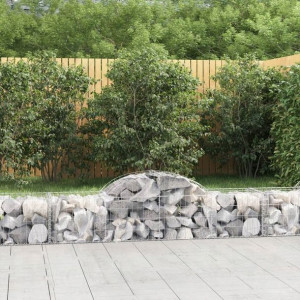 Kosze gabionowe, 14 szt, 200x50x40/60 cm, galwaniz