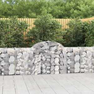 Kosze gabionowe, 20 szt, 200x30x80/100 cm, galwani