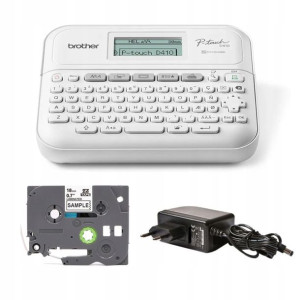 Drukarka etykiet Brother PT-D410 TZe-241 zasilacz