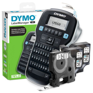 Drukarka DYMO LabelManager LM160 + 3x taśmy 45013