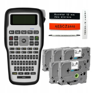 Drukarka BeMark 12 mm + 5x TZe-231 w zestawie