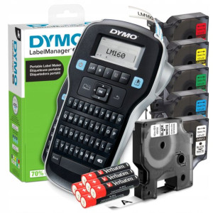 Drukarka DYMO LabelManager LM160 + 5x taśmy kolory